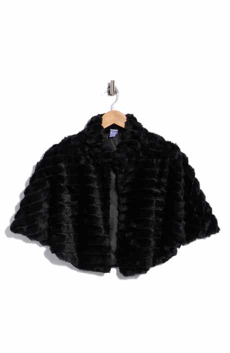 Textured Faux Fur Capelet