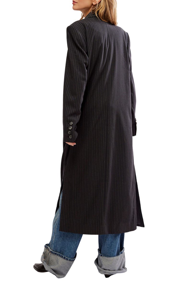 Free People Hailey Pinstripe Blazer Duster, Alternate, color, 