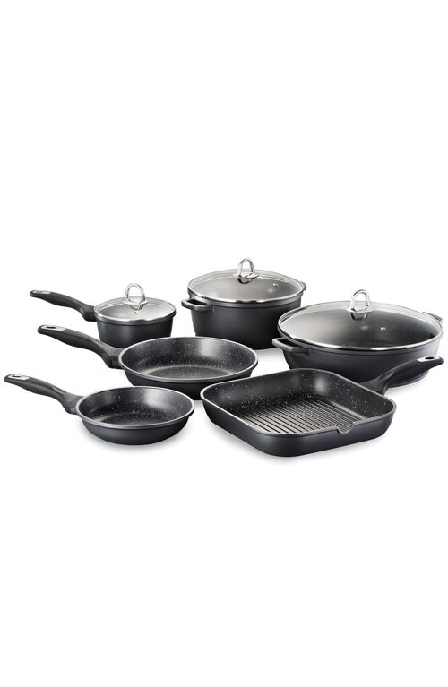 Cuisine::pro ® Granite Cookware Set 9pc In Black