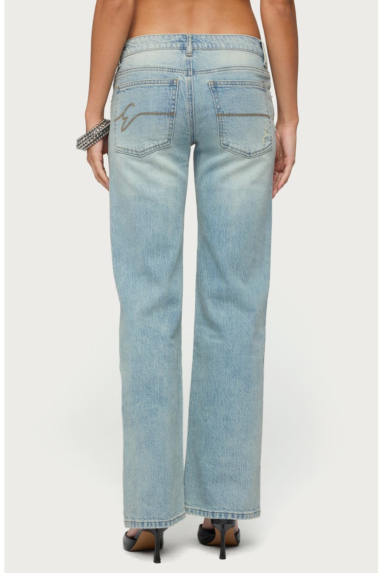 Lainie Distressed Low Rise Bootcut Jeans, Alternate, color, MEDIUM-DISTRESSED-WASH-BLUE