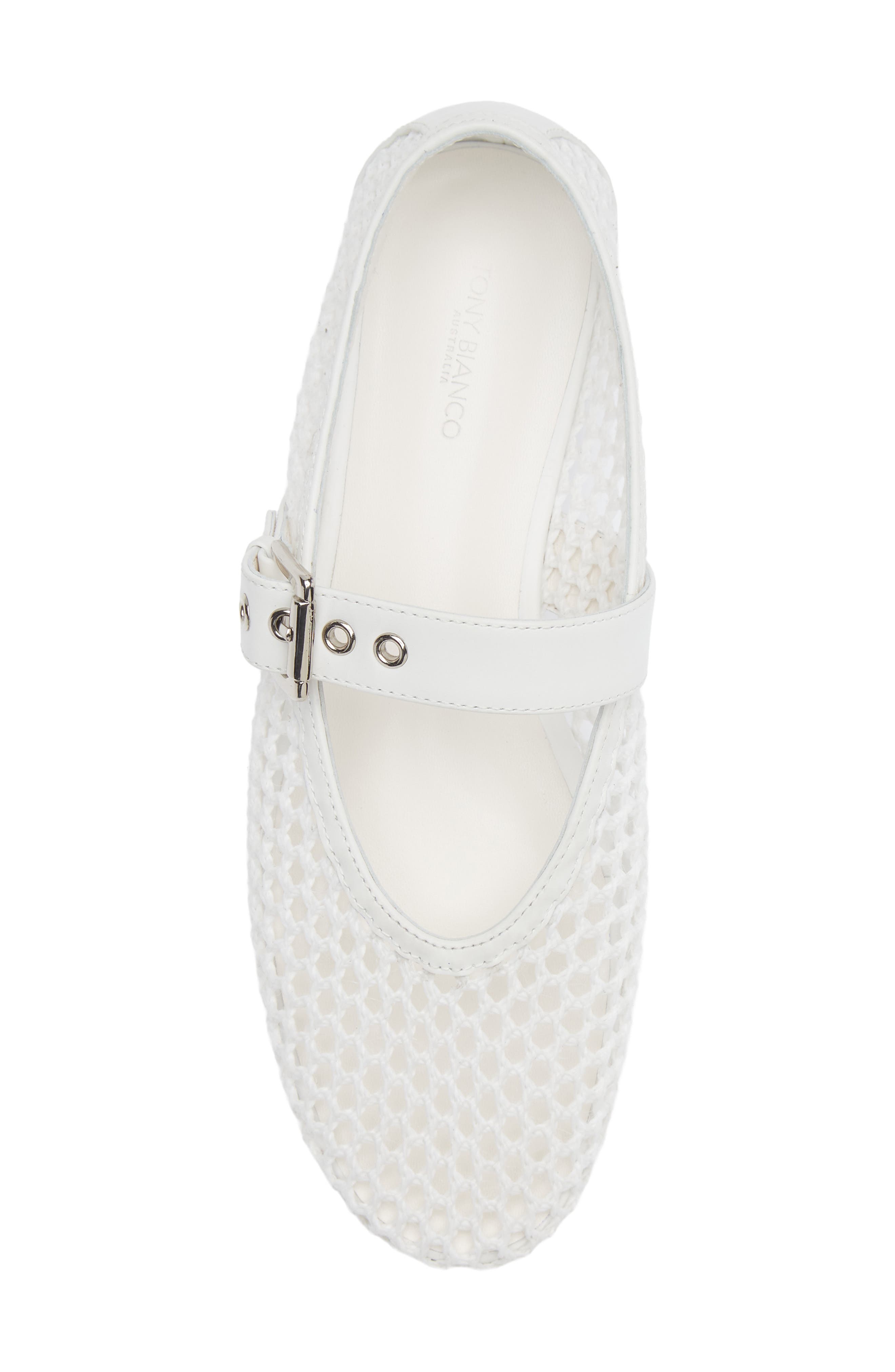 Carla Mary Jane Flat, Alternate, color, WHITE BRAID