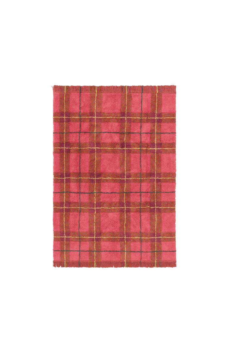 Lorena Canals Washable Rug Tartan, Main, color, Red