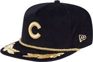 New Era Men's New Era Black Chicago Cubs Corduroy Filigree Golfer Adjustable Hat