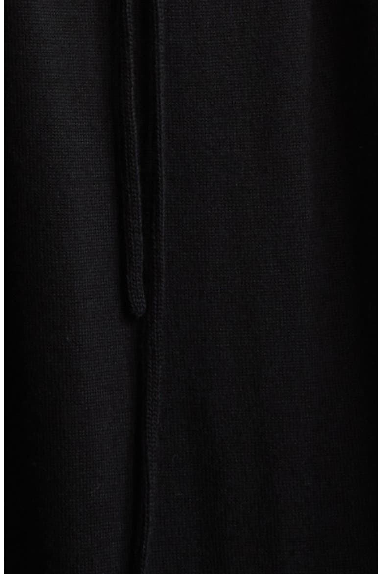 Open Knit Superfine Merino Wool Deep-V Dress, Alternate, color, BLACK