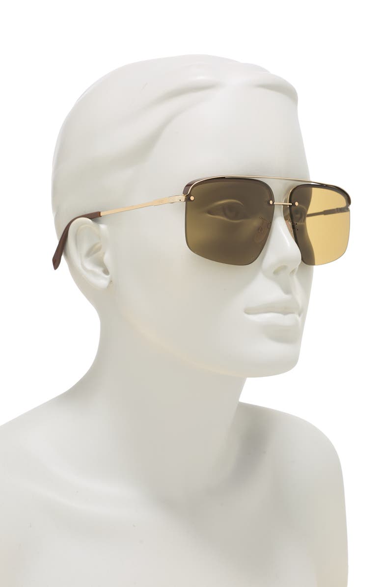 Fendi 62mm Brow Bar Sunglasses, Alternate, color,