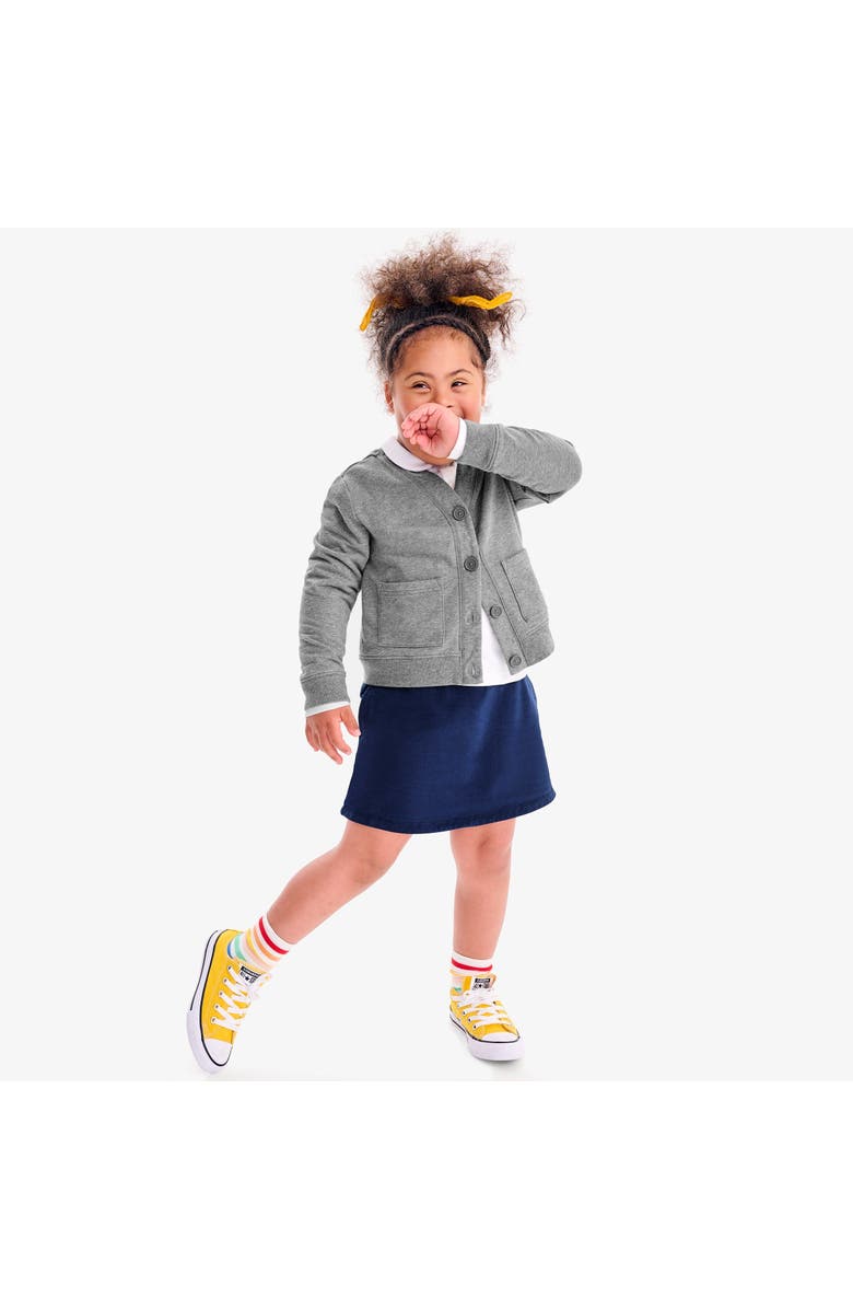 Primary Kids Sweatshirt Cardigan, Alternate, color, Heather Storm Gray