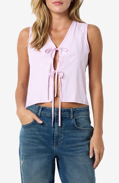 Frida Tie Front Crop Vest