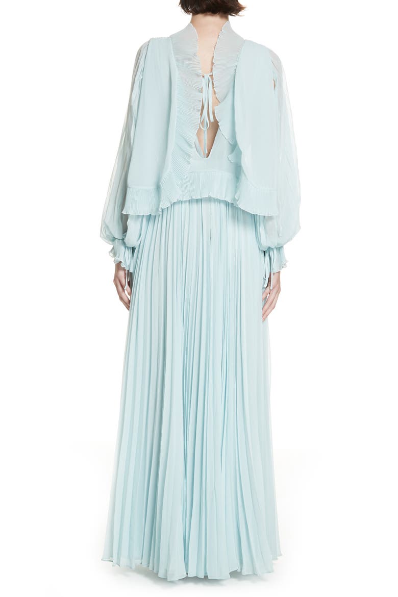 Chiffon Maxi Dress, Alternate, color, BLUE