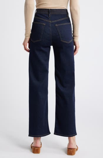 The Trapunto Ankle Straight Leg Jeans