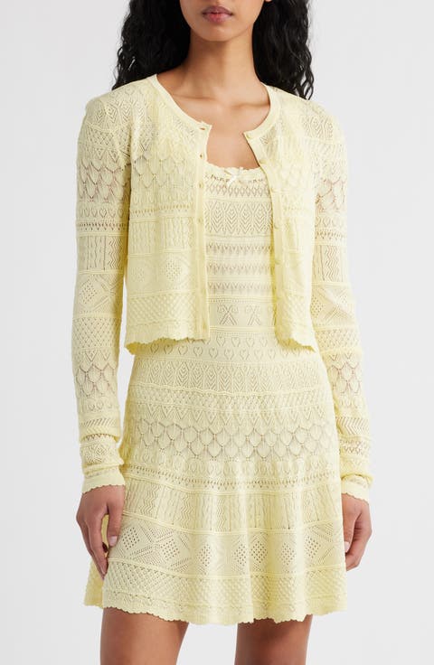 Brigette Pointelle Cardigan