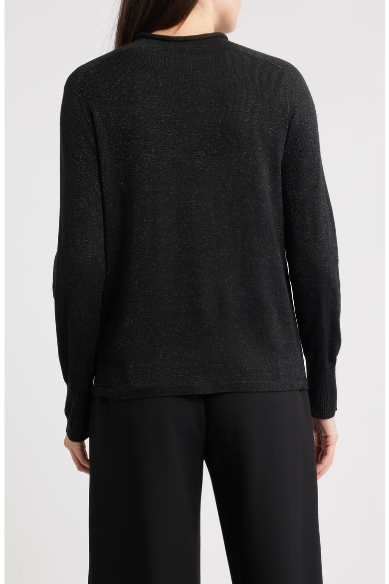 Lisa Metallic Sweater, Alternate, color, BLACK