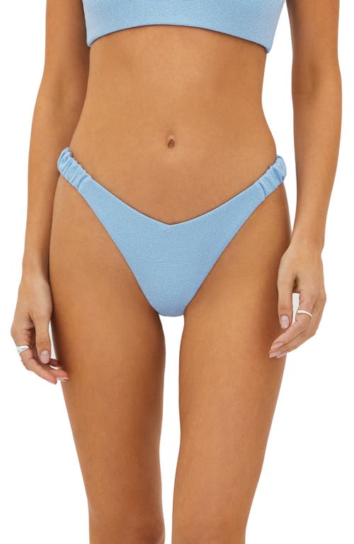 Beach Riot Phoebe High Cut Bikini Bottoms in Denim Scrunch at Nordstrom, Size Large