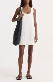 Róhe Eyelet Trim Cotton Poplin A-Line Minidress