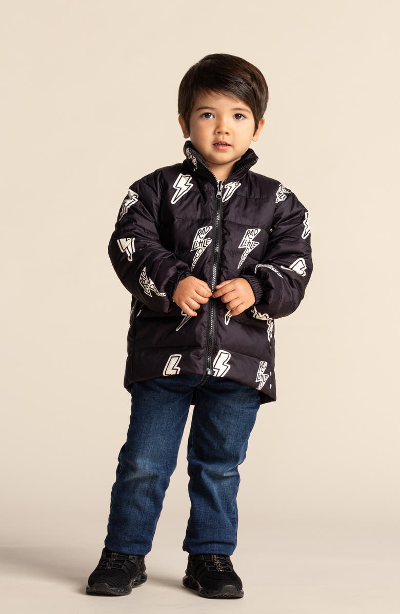CALONIE Kids' Blake Reversible Down Puffer Jacket, Alternate, color, Black