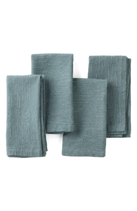 Toro Canyon Set of 4 Textured Organic Cotton Napkins