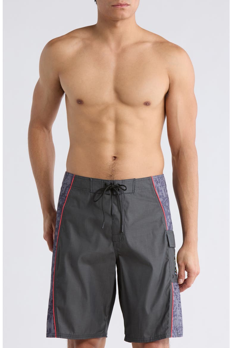 Jesse Barba Swim Trunks, Main, color, BLACK