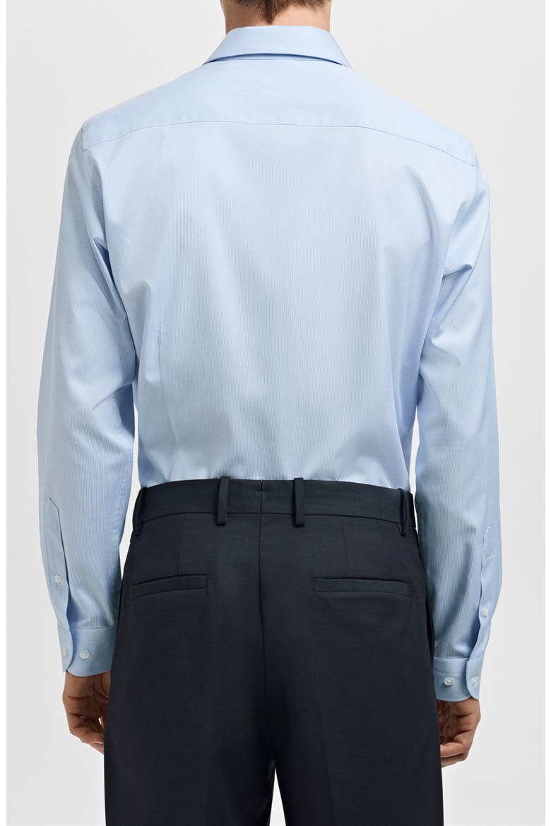 Slim Fit Pinstripe Button-Up Shirt, Alternate, color, SKY BLUE