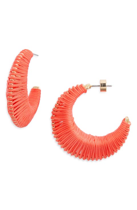 Wrapped Half Hoop Earrings
