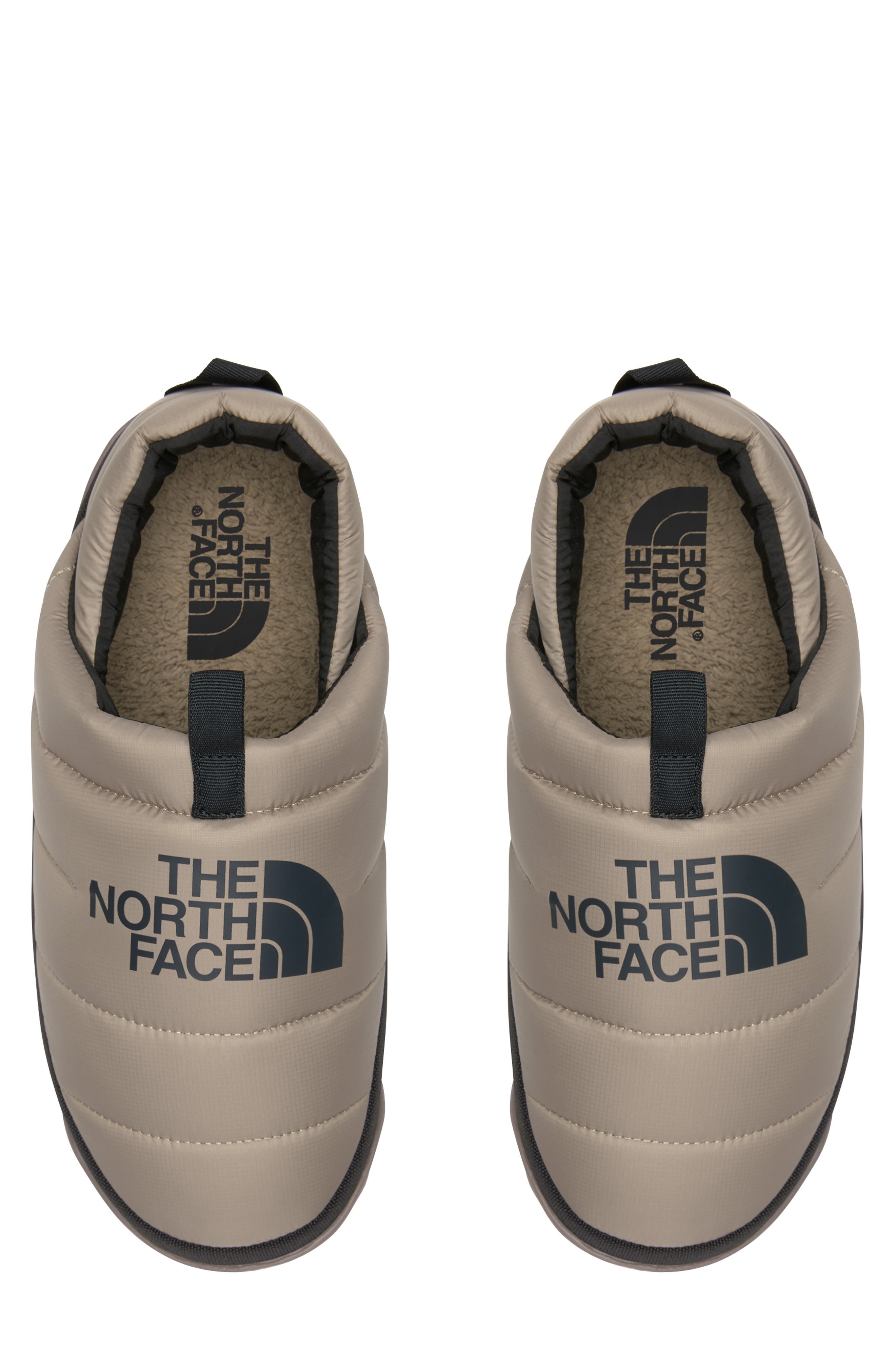 The North Face Nuptse Down Slipper, Alternate, color, Mushroom Grey/ Mocha Brown