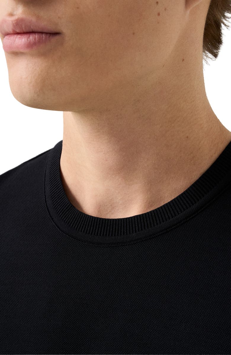 Eton Texture Cotton T-Shirt, Alternate, color, Black