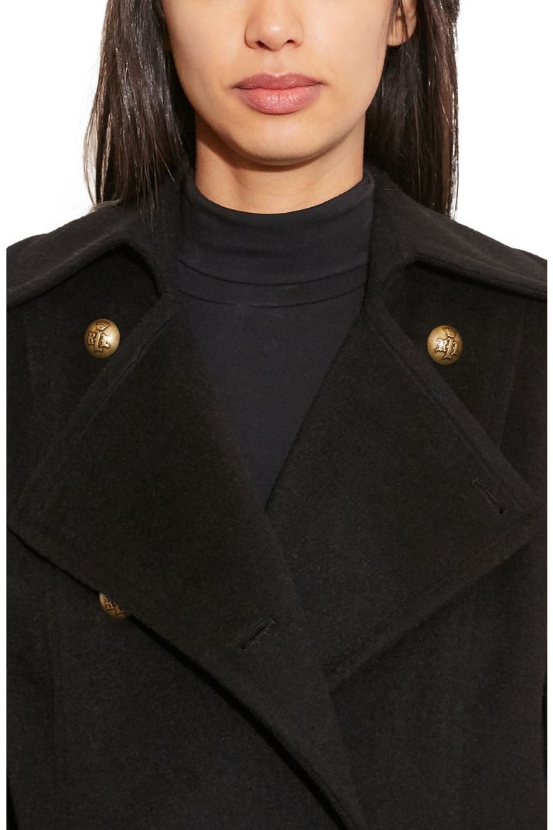 Wool Blend Maxi Coat, Alternate, color, BLACK