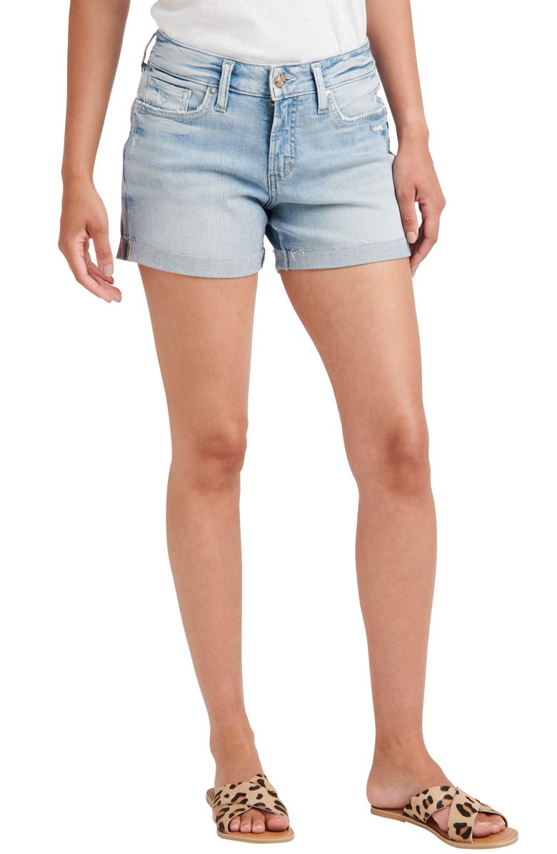 Silver Jeans Co. Suki Cutoff Denim Shorts, Main, color, 