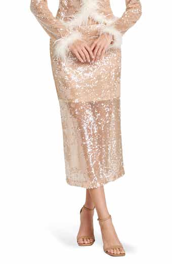 WAYF Coco Sequin Midi Skirt