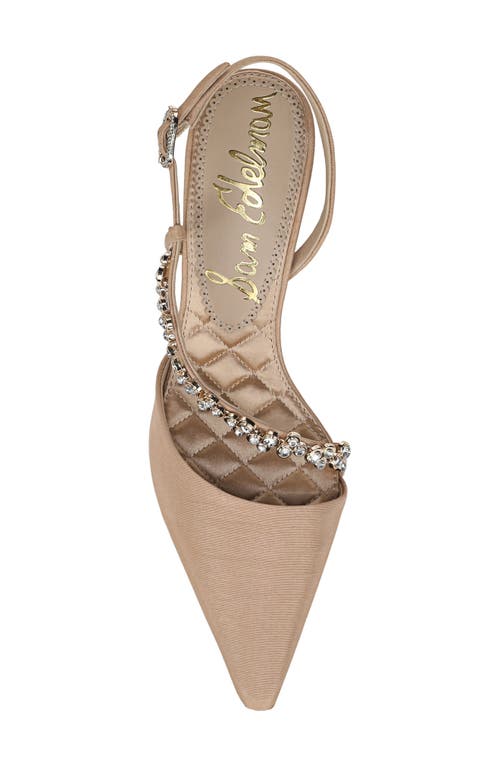 Sam Edelman Bonnie Slingback Pointed Toe Pump In Sand
