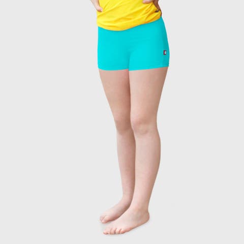Girls UPF 50+ Quick-Dry Swim Boy Shorts (Toddler, Little Kid, Big Kid)