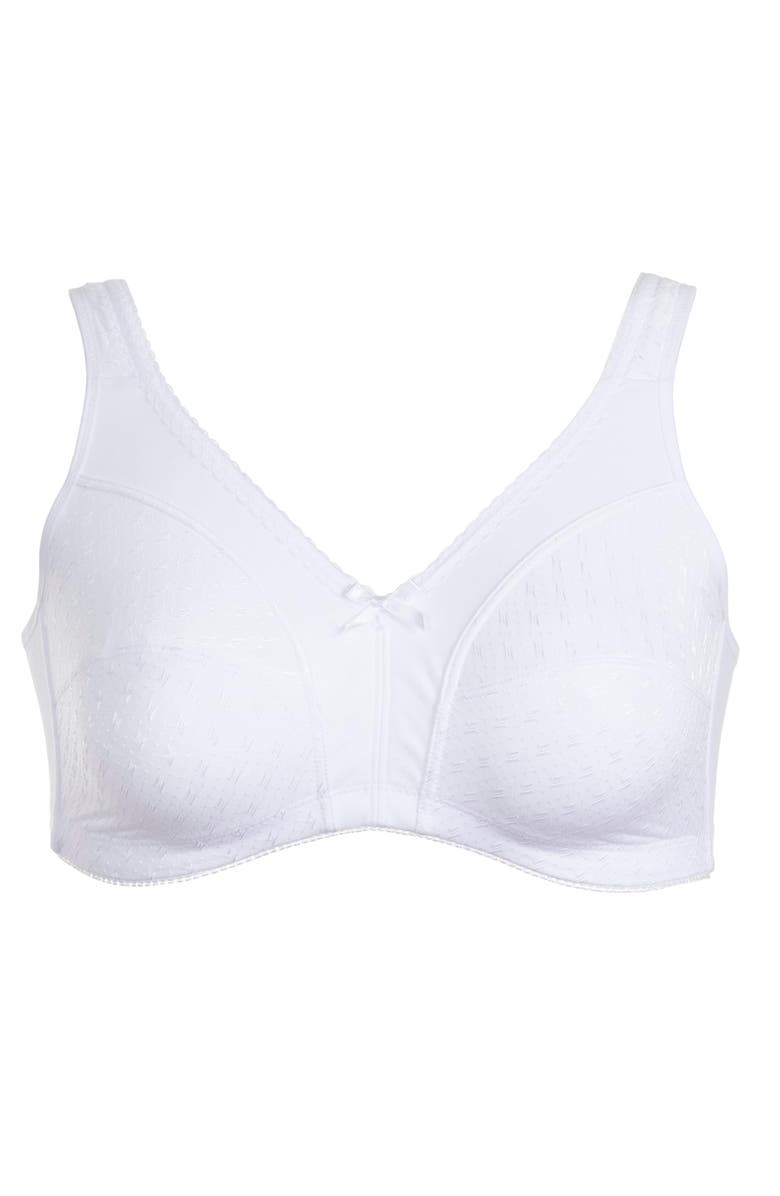 Dominique Intimates Marcelle Wire Free Cotton Comfort Bra, Alternate, color, Black