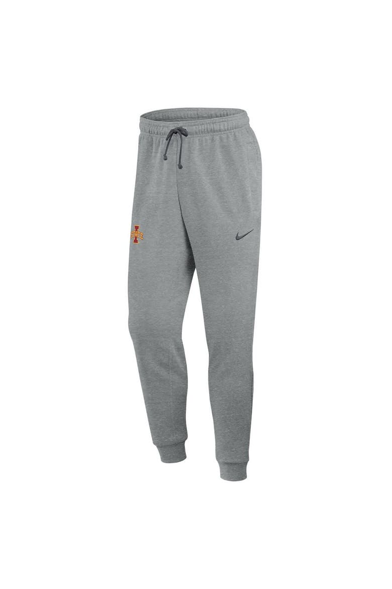 Men's Nike Heather Gray Iowa State Cyclones Basketball Practice Dri-FIT Taper Sweatpants, Alternate, color, Heather Gray