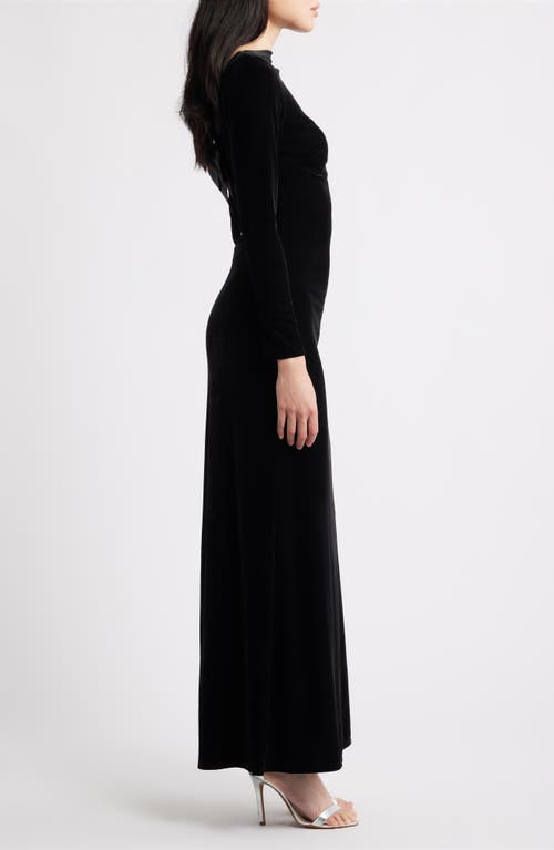 Sonya Moda Fiore Cutout Velvet Dress In Black