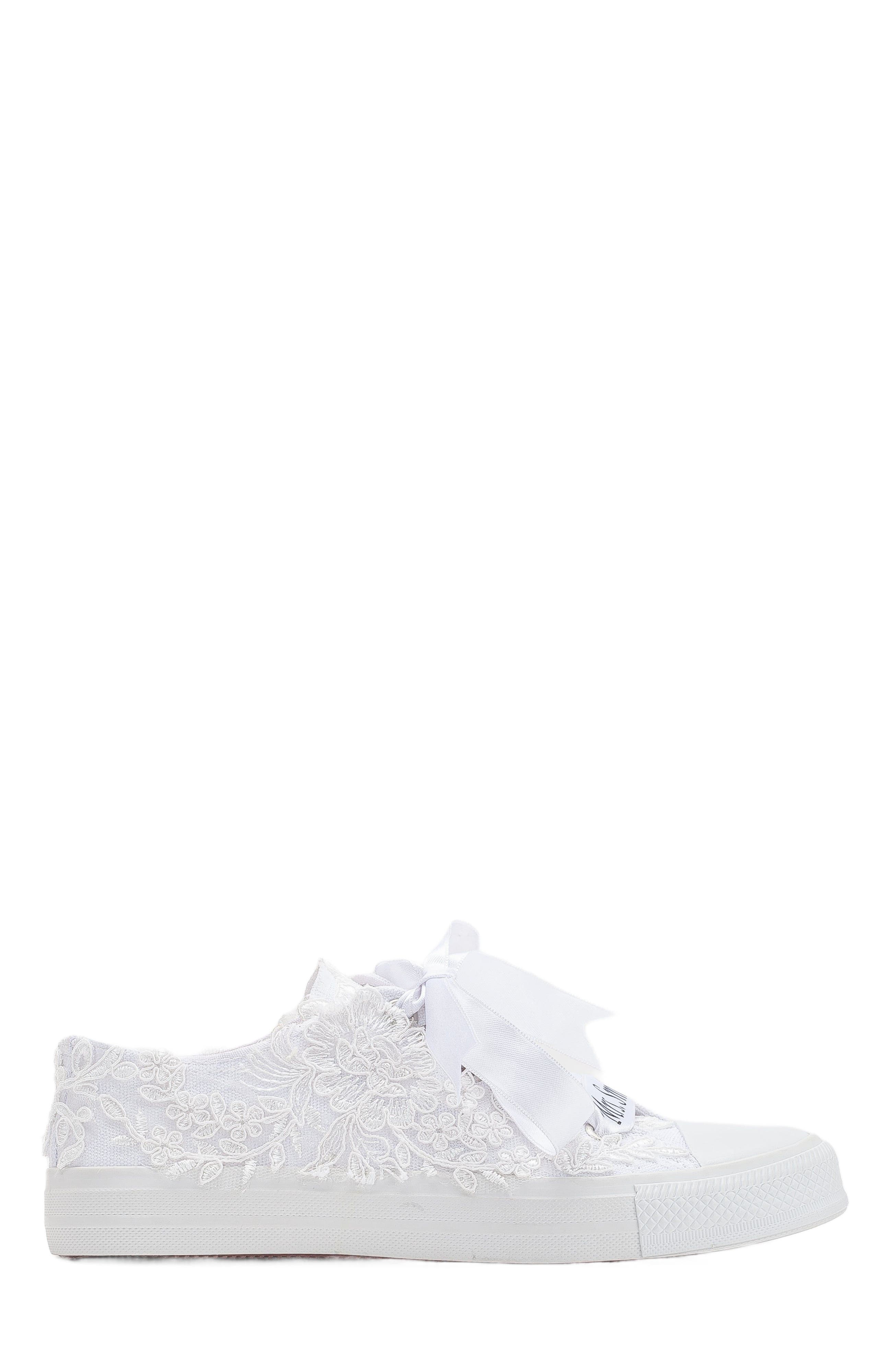 Forever 
Always Shoes Belle Lace White Bridal Sneakers, Main, color, White