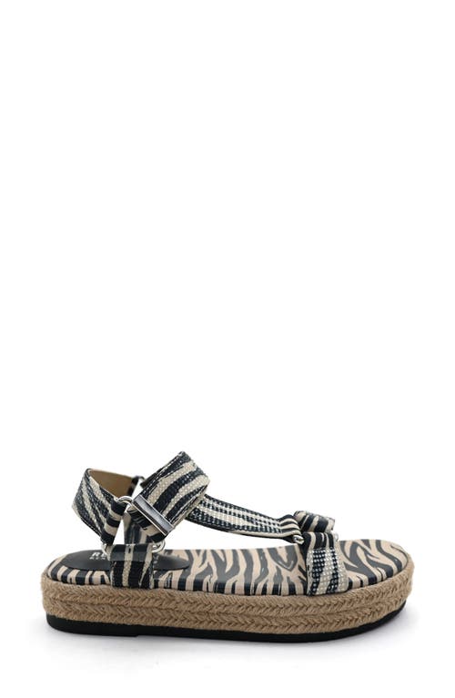 Reaction Kenneth Cole Coast Espadrille Sandal In Zebra Microsuede