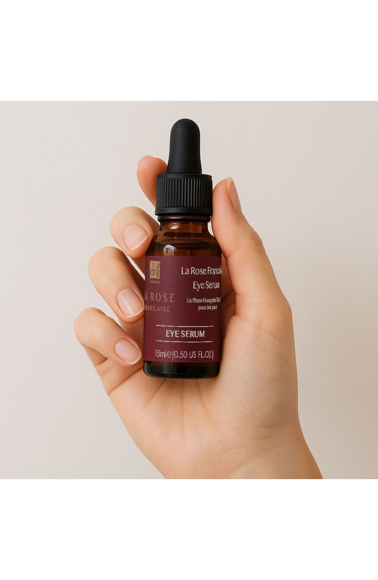 DR BOTANICALS La Rose Française Eye Serum for Dark Circles, Puffiness & Glow 15ml, Alternate, color, White
