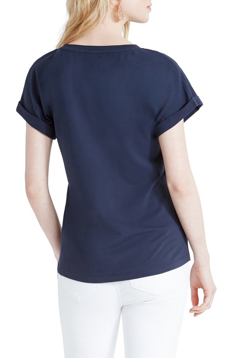 NIC+ZOE Links Embroidered Cotton T-Shirt, Alternate, color, 