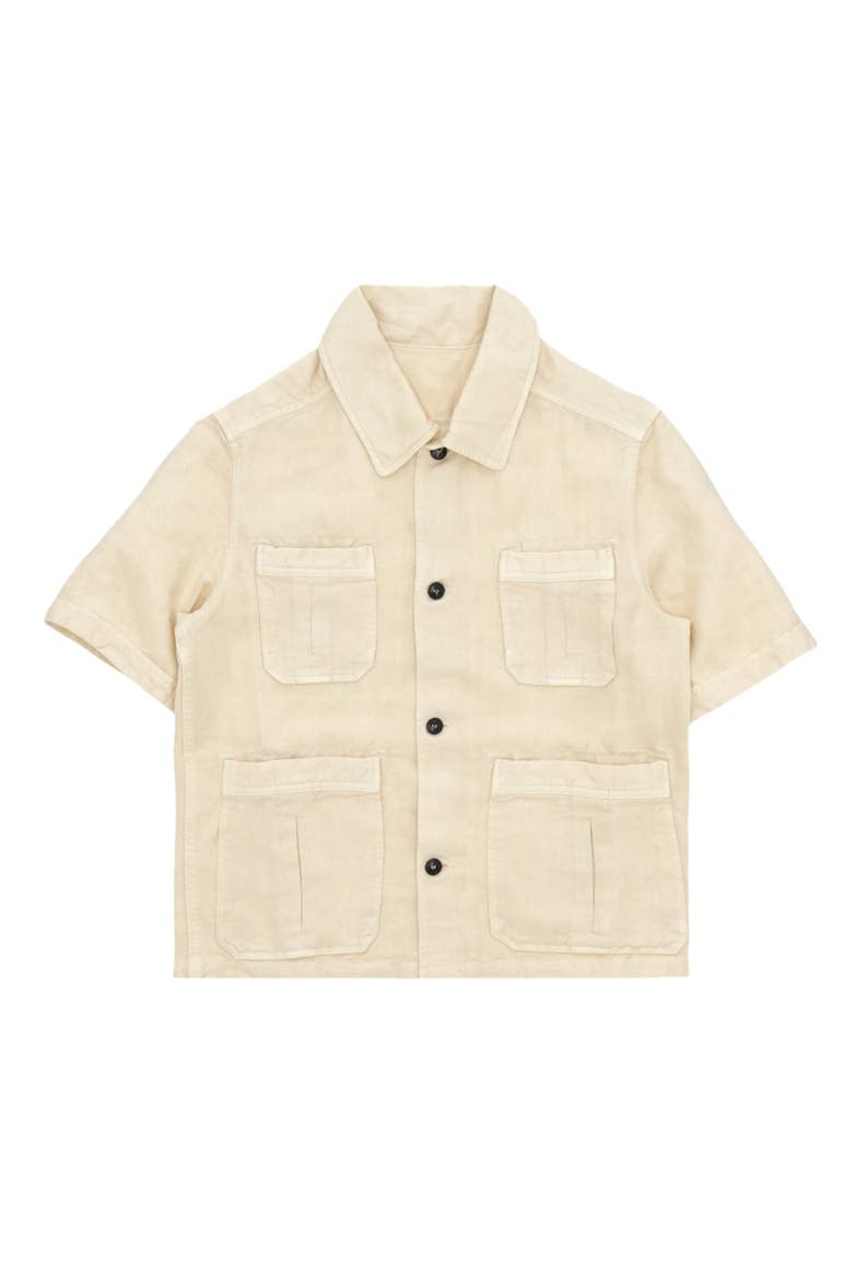 Safari Short Sleeve Shirt, Main, color, MILK