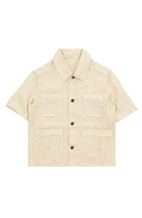 Bohem Safari Short Sleeve Linen Shirt