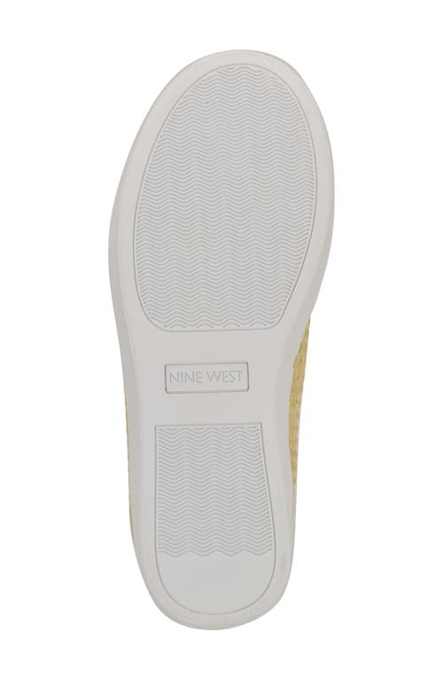 Nine West Tons Lace-up Wedge Sneaker In Light Natural