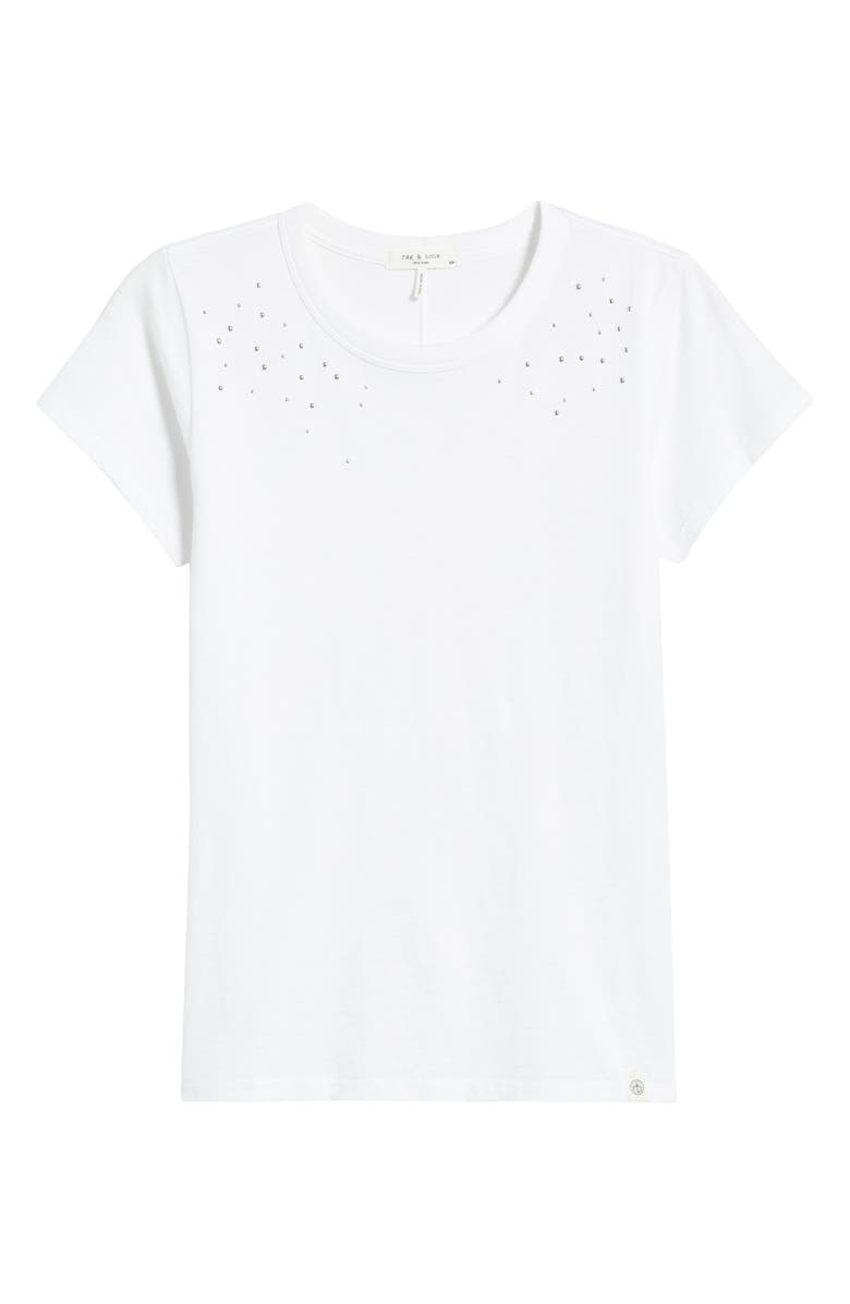 rag & bone Studded Cotton T-Shirt, Alternate, color,