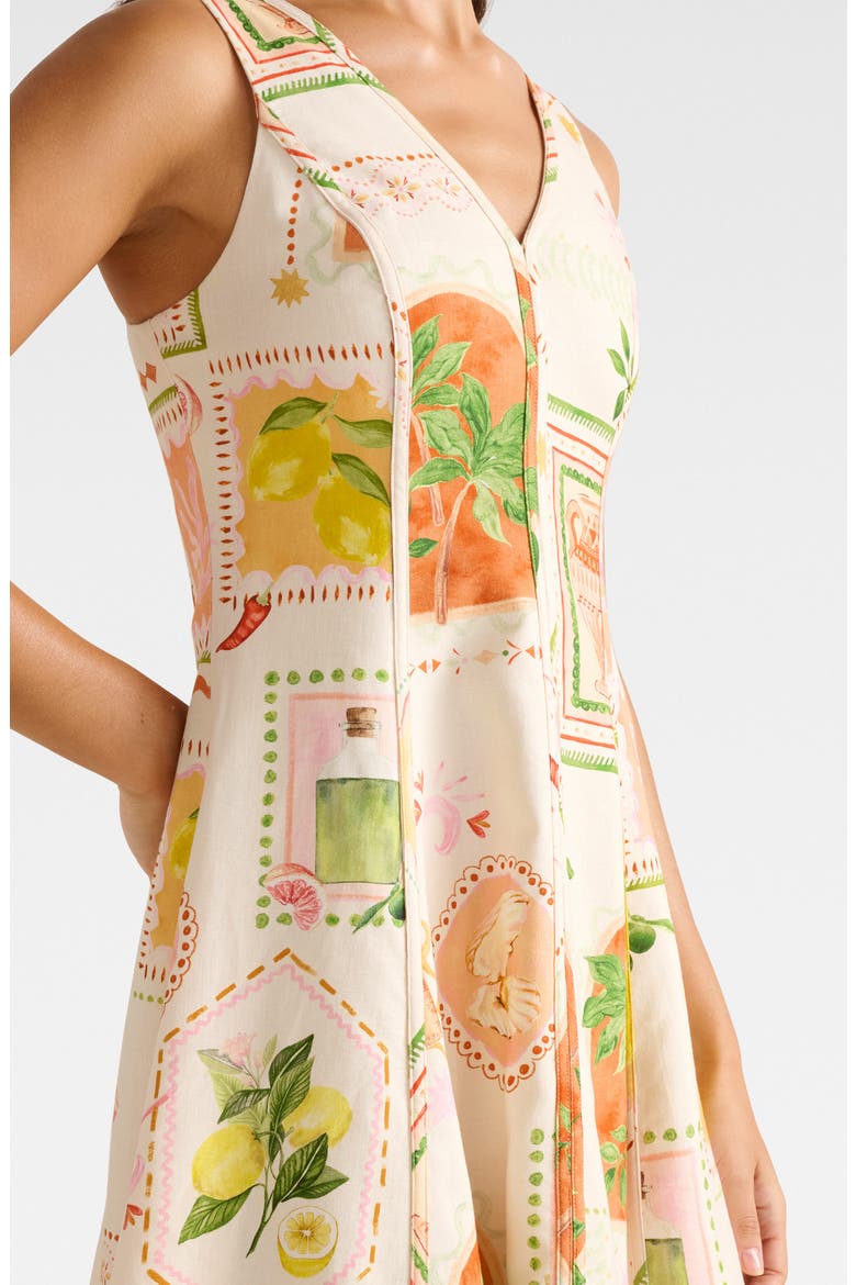 Fran Fit & Flare Minidress, Alternate, color, ALMADA HOLIDAY