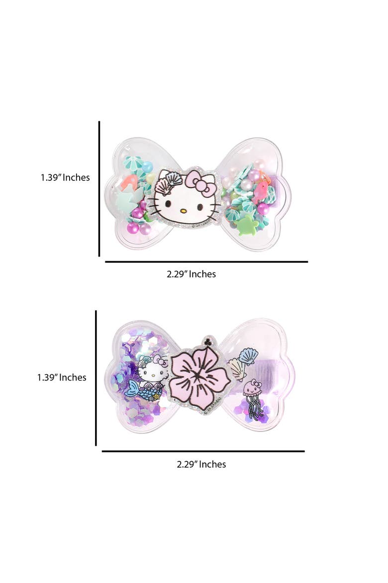 Mermaid Hair Clips 4-Piece Set, Snap Back Shaker Hair Clips, Sanrio Accessories, Alternate, color, Multicolored
