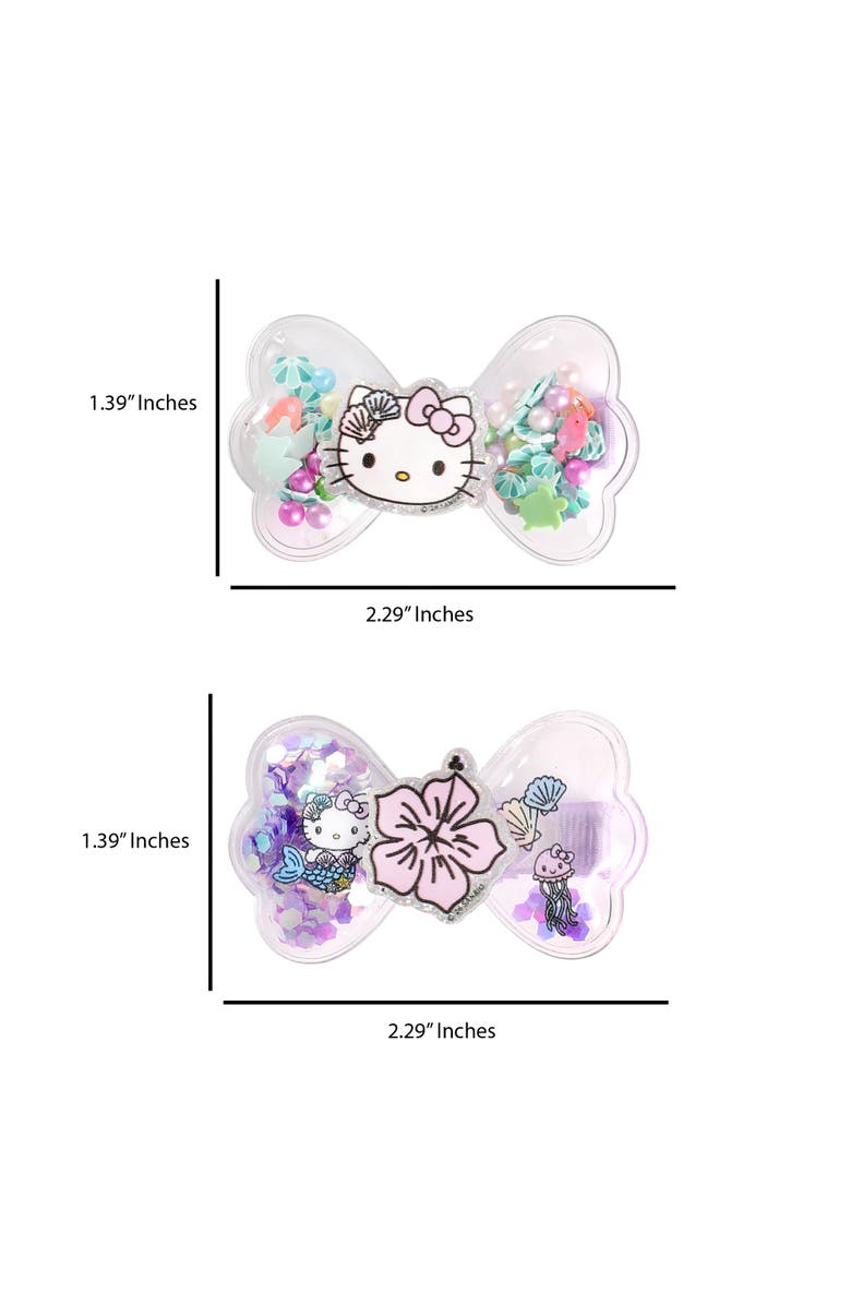 Hello Kitty Mermaid Hair Clips 4-Piece Set, Snap Back Shaker Hair Clips, Sanrio Accessories, Alternate, color, Multicolored