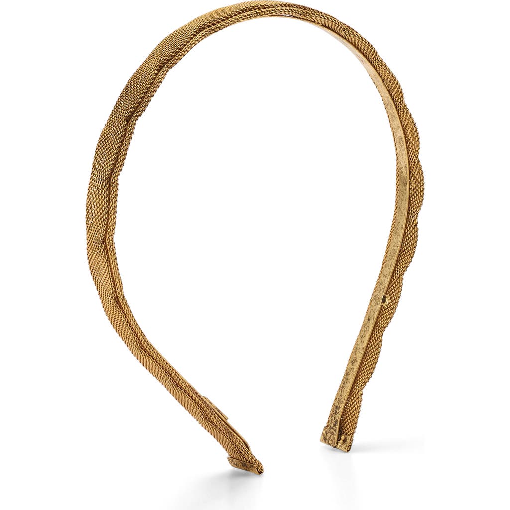 Lelet Ny Scallop Mesh Headband In Brown