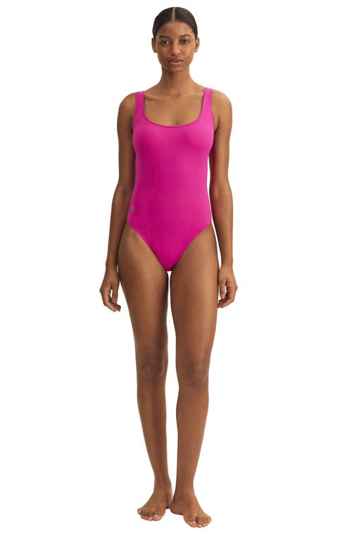 Polo Ralph Lauren Scoopback One-piece Swimsuit In Pink