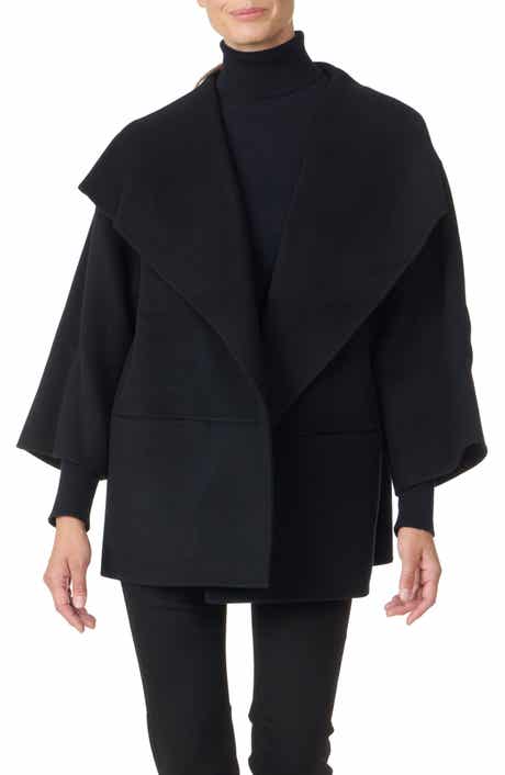 Bruno Magli Double Face Wool Blend Coat