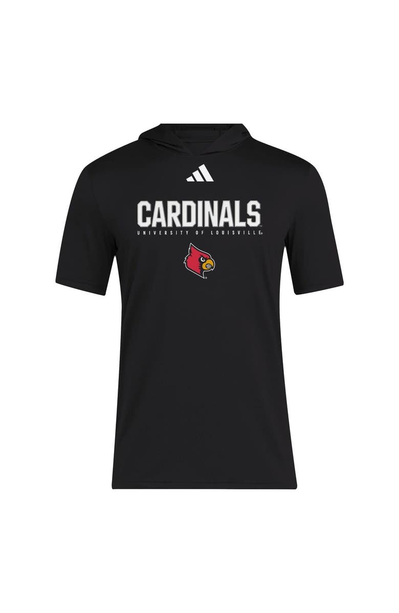 adidas Men's adidas Black Louisville Cardinals 2025 AREOREADY Sideline Training Hooded T-Shirt, Alternate, color, Black