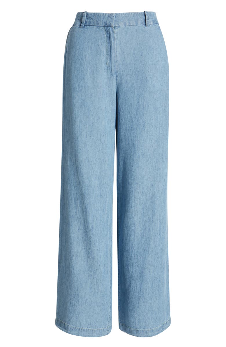 KOBI HALPERIN Wide Leg Chambray Pants, Alternate, color, 