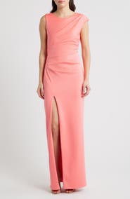 Black Halo Braden Pleated Column Gown