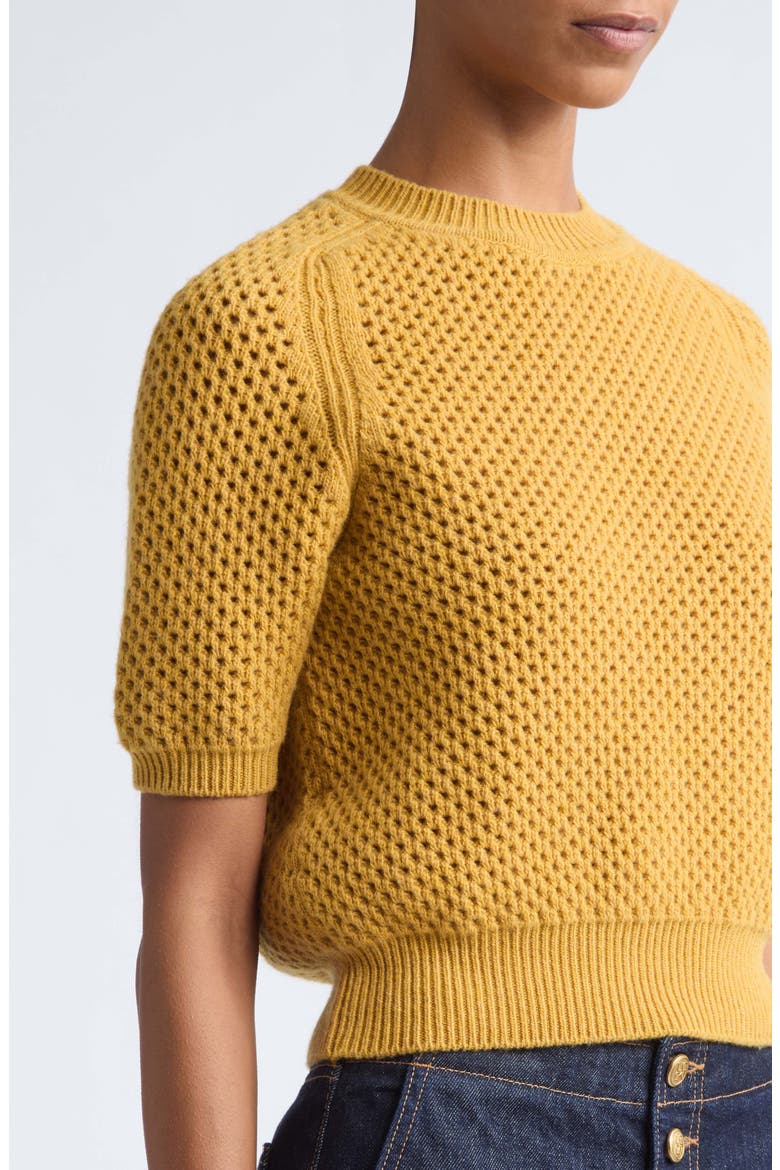 Imara Merino Wool Sweater, Alternate, color, TURMERIC
